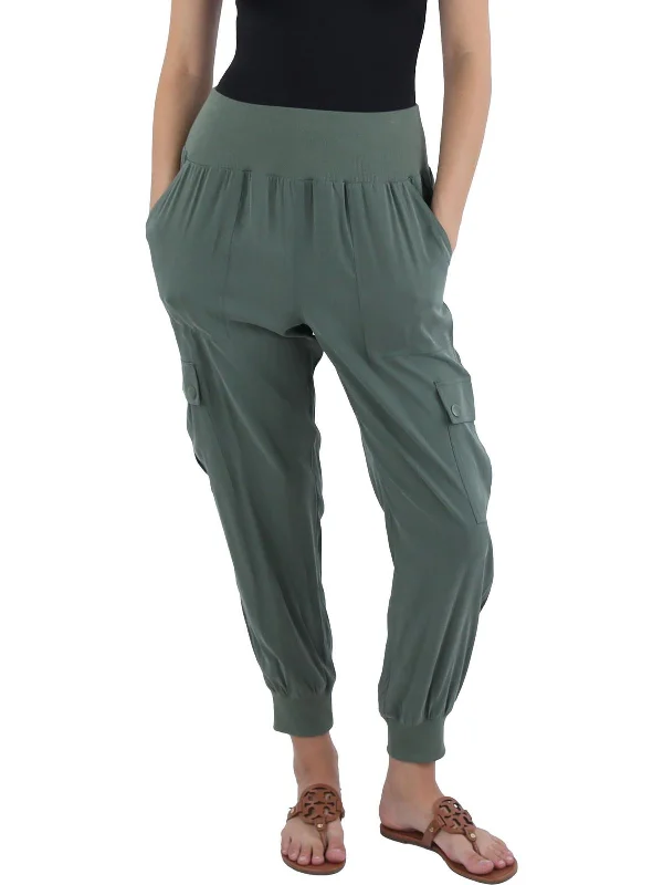 Lightweight jogger pants for women to runYara Womens Cargo High Rise Jogger Pants