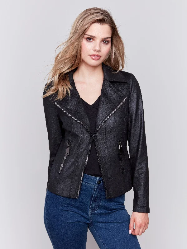 Corduroy jackets with a flapped pocket for a practical and stylish detailVintage Faux Leather Perfecto Jacket - Black Corduroy jackets with a flapped pocket for a practical and stylish detailVintage Faux Leather Perfecto Jacket - Black