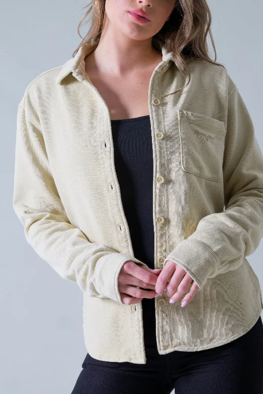 Fur - trimmed jackets for a touch of luxury and eleganceThrow Shirt Jacket