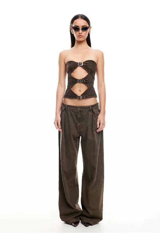 BUCKLE CORSET - PETROL