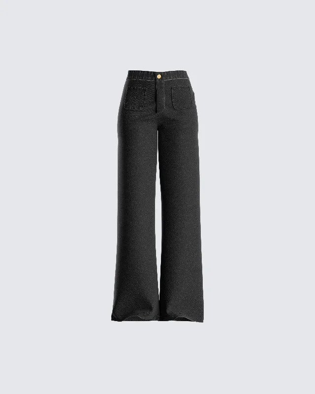 Robin Straight Leg Black Jean