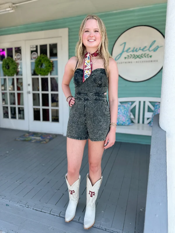 The Maud Denim Romper