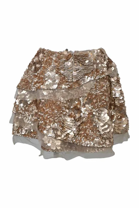 Sequined skirts with a mesh overlay[WW42769] Aje | Mini Skirt