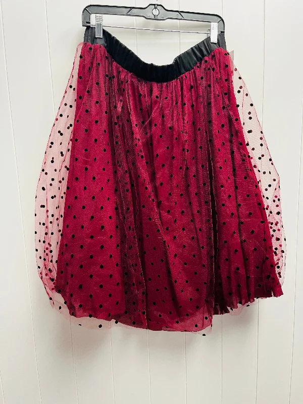 High waisted skirts with a flare from the hipBlack & Red Skirt Midi Draper James, Size Xxl High waisted skirts with a flare from the hipBlack & Red Skirt Midi Draper James, Size Xxl