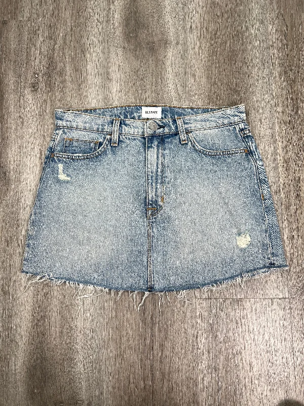 Pleated skirts in a metallic finishBlue Denim Skirt Mini & Short Hudson, Size Xs