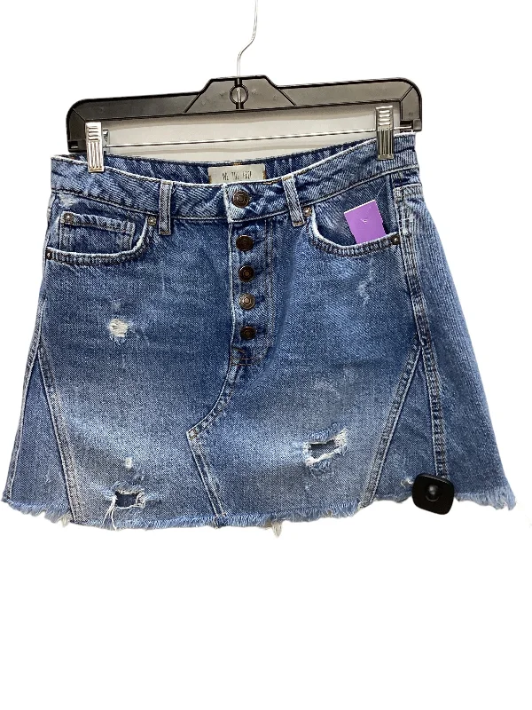 Pleated skirts with a pleated pocketBlue Denim Skirt Mini & Short We The Free, Size 6 Pleated skirts with a pleated pocketBlue Denim Skirt Mini & Short We The Free, Size 6