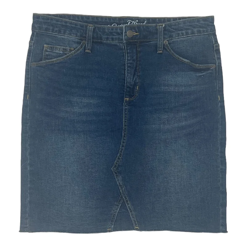 Leather skirts in a trendy biker styleBLUE DENIM UNIVERSAL THREAD SKIRT MINI & SHORT, Size 12 Leather skirts in a trendy biker styleBLUE DENIM UNIVERSAL THREAD SKIRT MINI & SHORT, Size 12