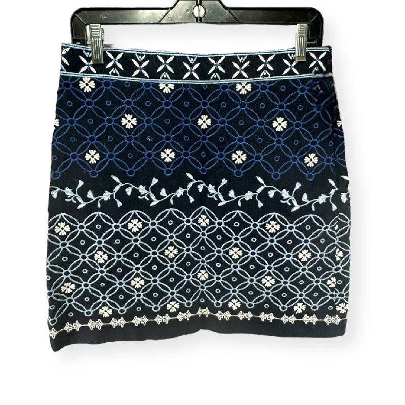 Sequined skirts with a mesh overlayBlue Skirt Mini & Short Loft, Size 4