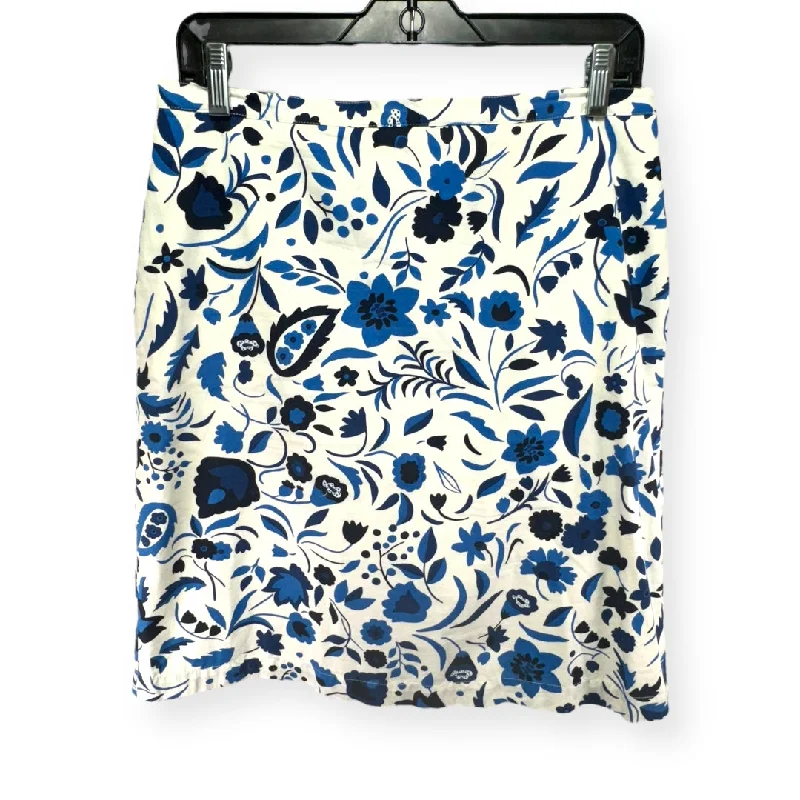 High waisted skirts with a tulip shapeBlue & White Skirt Mini & Short Boden, Size 8