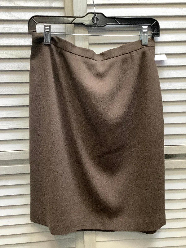 Pleated skirts in a metallic finishBrown Skirt Midi Chaus, Size 8