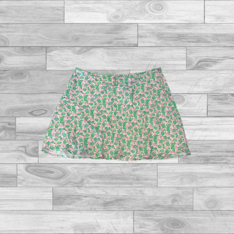 Maxi skirts with a drawstring waistGreen & Pink Skirt Mini & Short Zara, Size Xl
