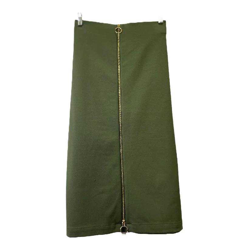 High waisted skirts with a flare from the hipGreen Skirt Midi By Inc, Size: 14