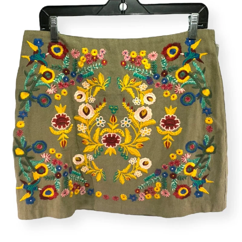 Ruffled mini skirts in a neon colorGreen Skirt Mini & Short Altard State, Size L