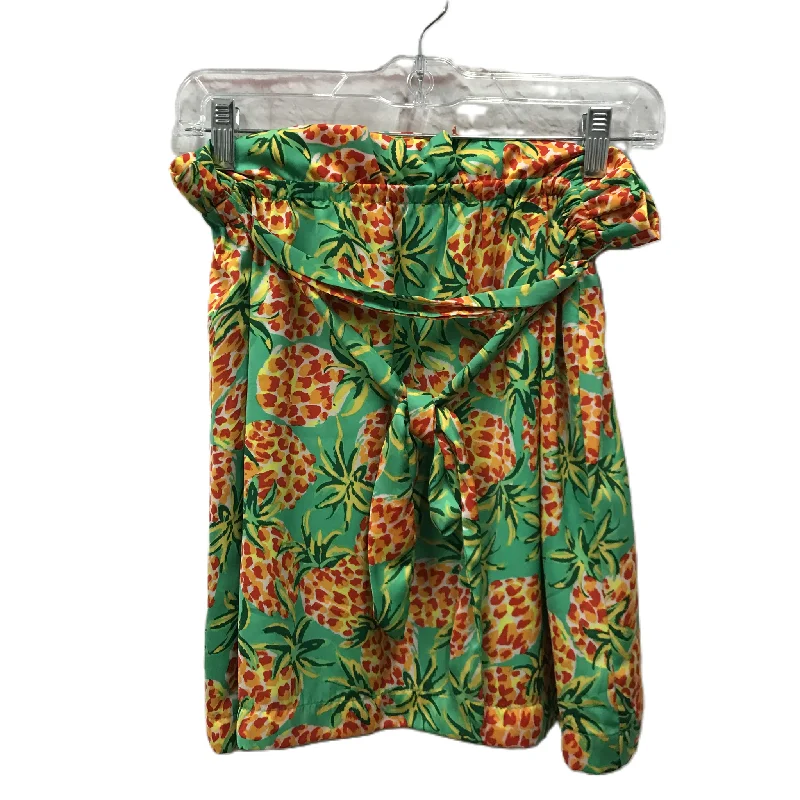 Satin skirts with a ruffled waistGreen Skirt Mini & Short By Skies Are Blue, Size: S