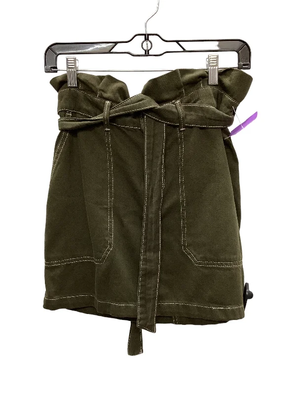 Skirts with a gathered side panelGreen Skirt Mini & Short Free People, Size 4