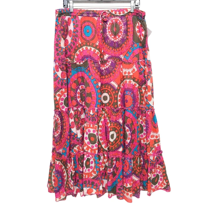 Women's high waisted A-line skirts for officePink Skirt Midi Cato, Size 14