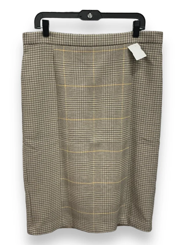 Women's high waisted A-line skirts for officePlaid Pattern Skirt Midi Ann Taylor, Size 14 Women's high waisted A-line skirts for officePlaid Pattern Skirt Midi Ann Taylor, Size 14