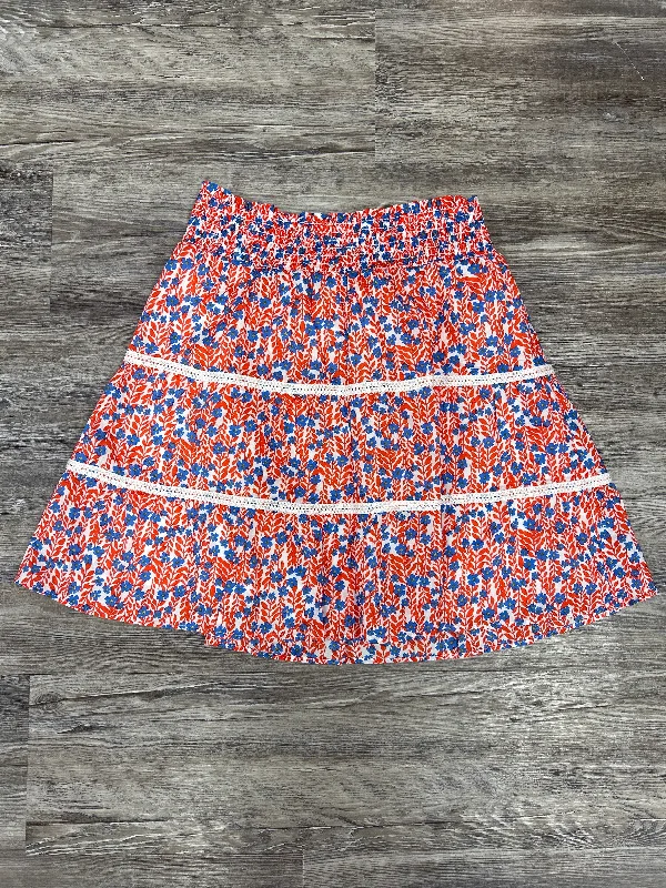 High waisted circle skirts for a retro charmRed Skirt Midi J. Crew, Size Xs
