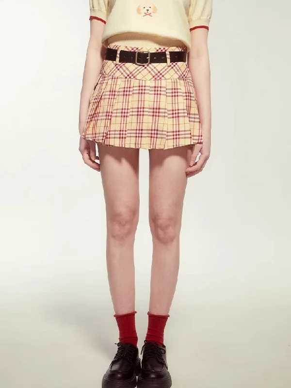 Skirts with a gathered waist for a flattering fitCollege style pleated skirt【s0000007524】 Skirts with a gathered waist for a flattering fitCollege style pleated skirt【s0000007524】
