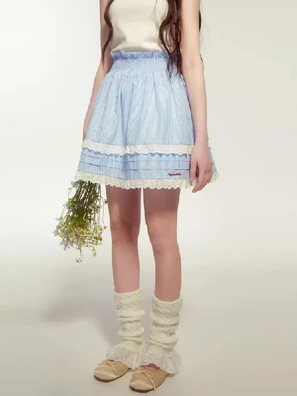 Skirts with a side button closureVintage Lace Cake Skirt【s0000007527】