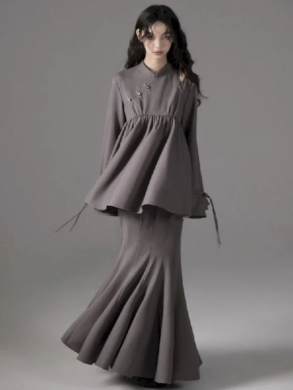 Skirts with a hidden side pocketFishtail half-body skirt【s0000007791】