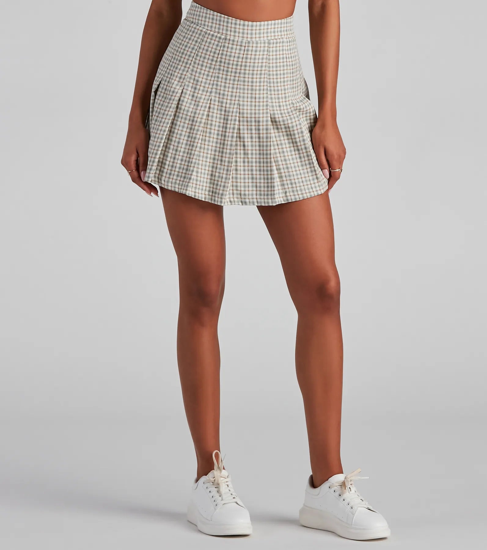 Skirts with a button front placketTotally Fab Plaid Skort