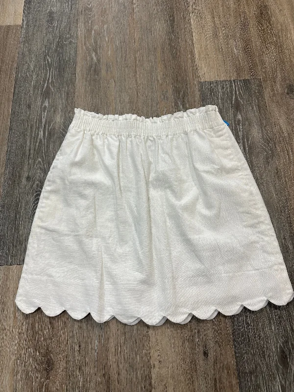 Ruffled mini skirts in a neon colorWhite Skirt Mini & Short J. Crew, Size 4