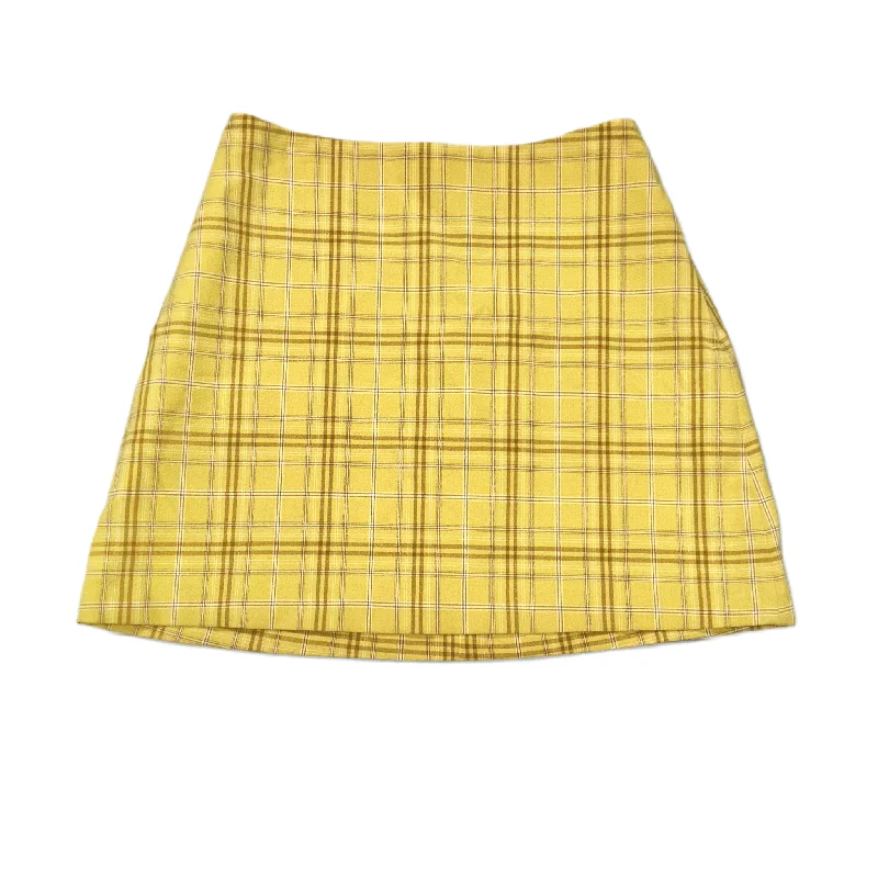 Sequined skirts with a beaded trimYellow Skirt Mini & Short By Wilfred, Size: 8