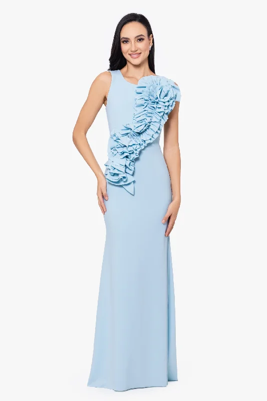 Maxi Dresses with Back Cut - Outs for a Sexy and Alluring LookBetsy and Adam "Cece" 3D Flower Dress A26478
