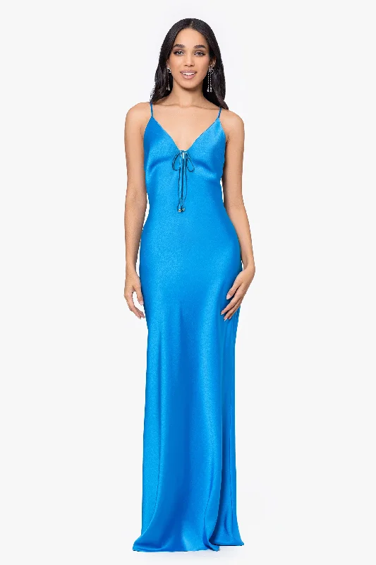 Maxi Dresses with Tropical Floral Prints for a Beachy LookBetsy and Adam Long Satin "Jen" Dress A26489 Maxi Dresses with Tropical Floral Prints for a Beachy LookBetsy and Adam Long Satin "Jen" Dress A26489