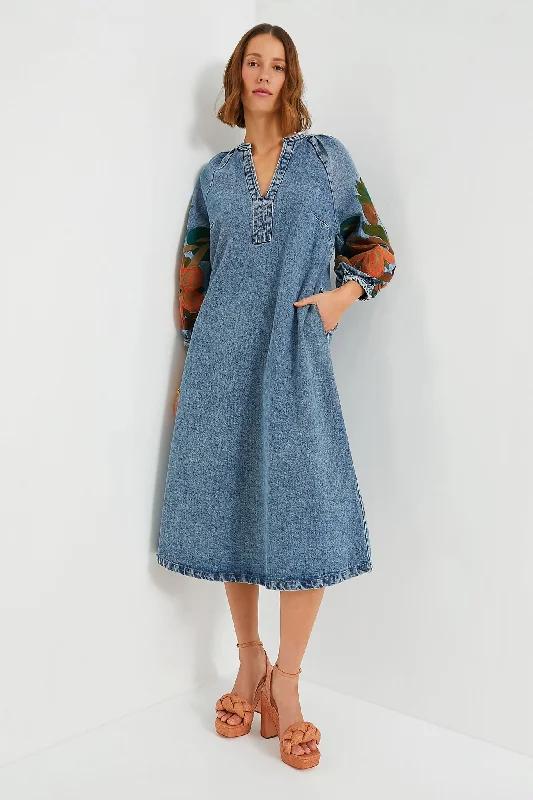 Delicate Pink Maxi Dresses for a Gentle LookBlue Denim Cathleen Dress