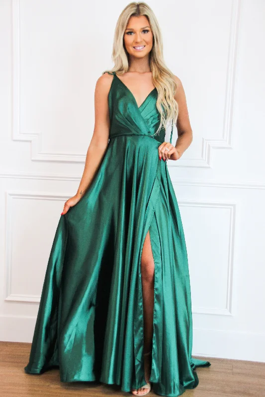 Short - Sleeved Shirt - Style Maxi Dresses for a Casual LookBorn to Love You Satin Slit Formal Dress: Emerald Short - Sleeved Shirt - Style Maxi Dresses for a Casual LookBorn to Love You Satin Slit Formal Dress: Emerald