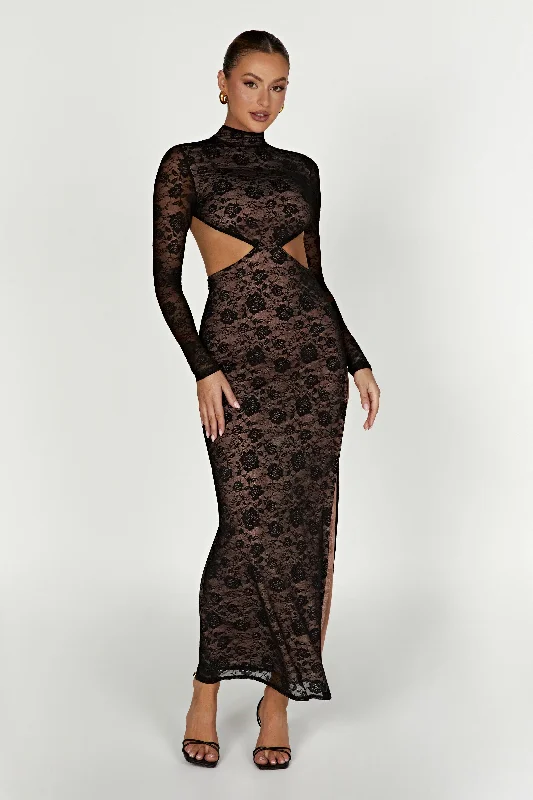 Calming Blue Maxi Dresses for a Soothing LookCallista Lace Maxi Dress - Black