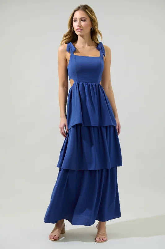 Maxi Dresses Suitable for Beachside WeddingsCarmen Alvera Tiered Maxi Dress