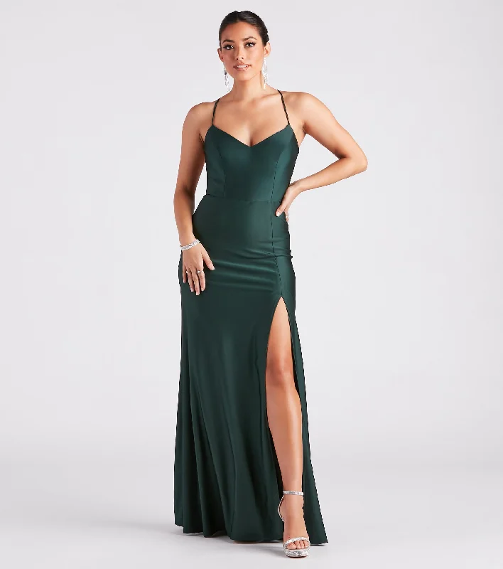 Fiery Red Maxi Dresses for a Dramatic LookEmerson Strappy Back High Slit Formal Dress Fiery Red Maxi Dresses for a Dramatic LookEmerson Strappy Back High Slit Formal Dress