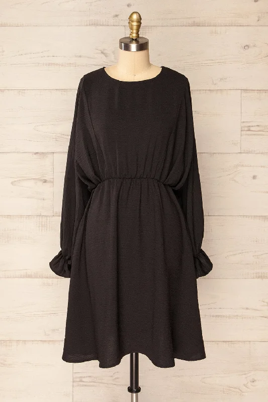 Energetic Orange Maxi Dresses for a Vivid LookHermanas Black | Short A-line Dress w/ Long Sleeves Energetic Orange Maxi Dresses for a Vivid LookHermanas Black | Short A-line Dress w/ Long Sleeves
