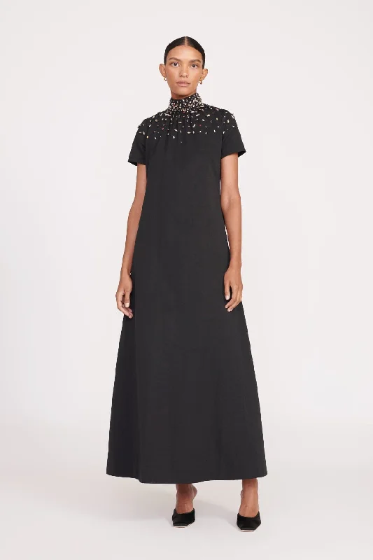 Korean - Style Sweet Maxi DressesILANA DRESS | BLACK SILVER