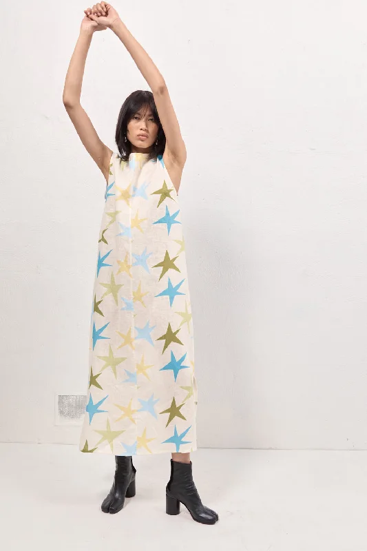 Energetic Orange Maxi Dresses for a Vivid LookInes Linen Maxi Dress Star