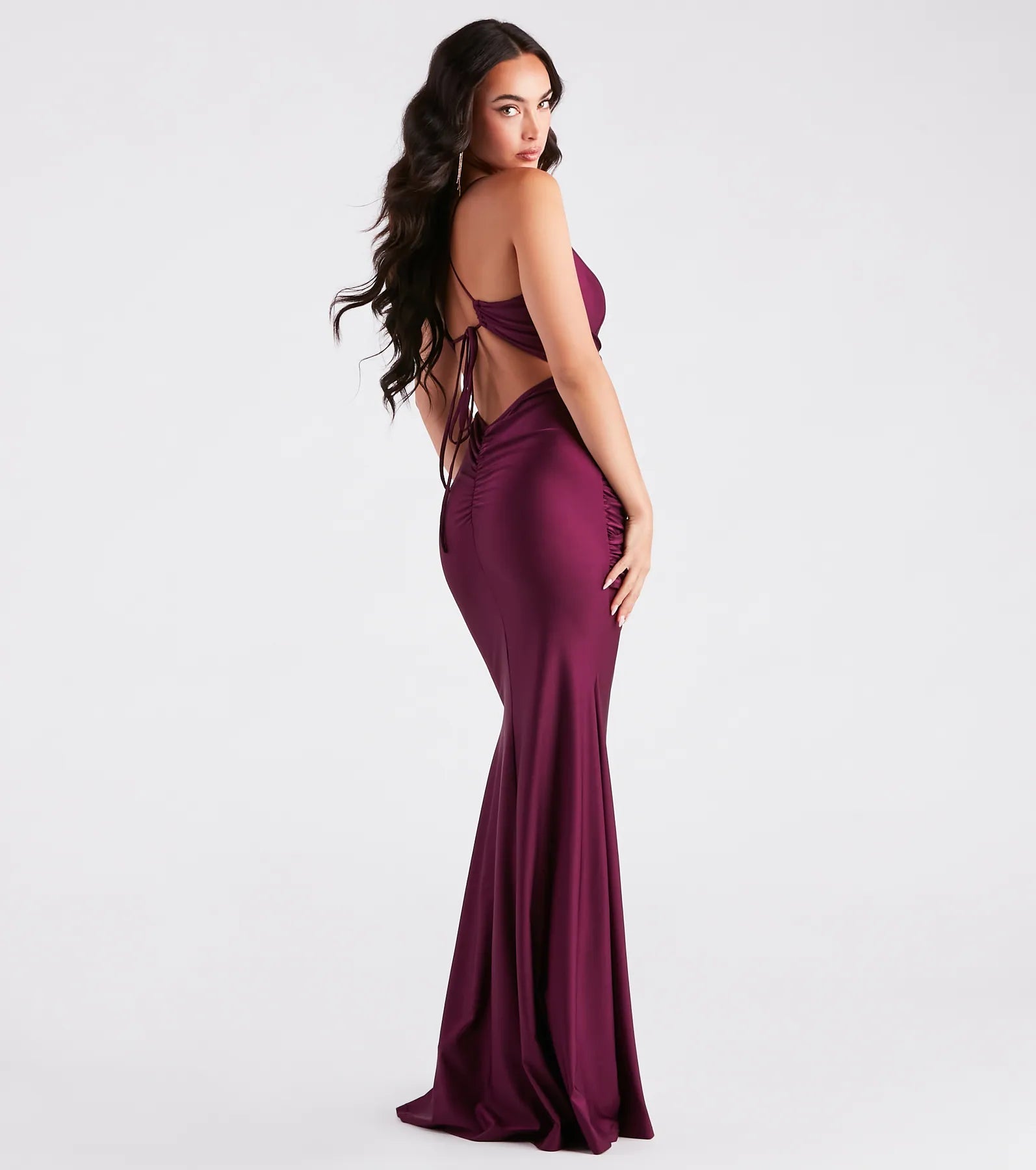 Maxi Dresses Embellished with Crystals for a Sparkling LookJordan Formal Strappy Back Ruched Mermaid Dress Maxi Dresses Embellished with Crystals for a Sparkling LookJordan Formal Strappy Back Ruched Mermaid Dress