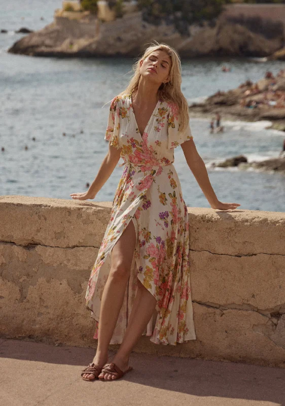 Fiery Red Maxi Dresses for a Dramatic LookKirby Wrap Maxi Dress