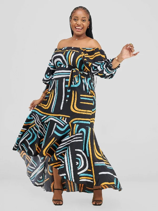 Maxi Dresses for Office - Appropriate Summer PartiesLizola Elizabeth Maxi Dress - Blue / Yellow / White Maxi Dresses for Office - Appropriate Summer PartiesLizola Elizabeth Maxi Dress - Blue / Yellow / White