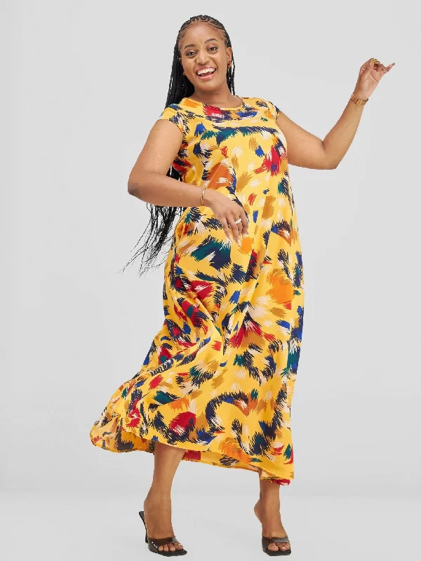 Japanese - Inspired Minimalist Maxi DressesEllen Maxi Dress - Yellow