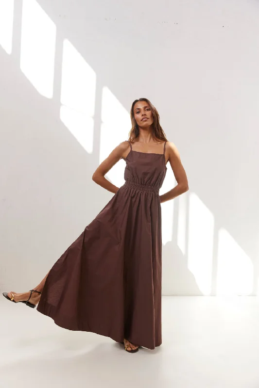 Maxi Dresses Suitable for Beachside WeddingsLou Maxi Dress Chocolate