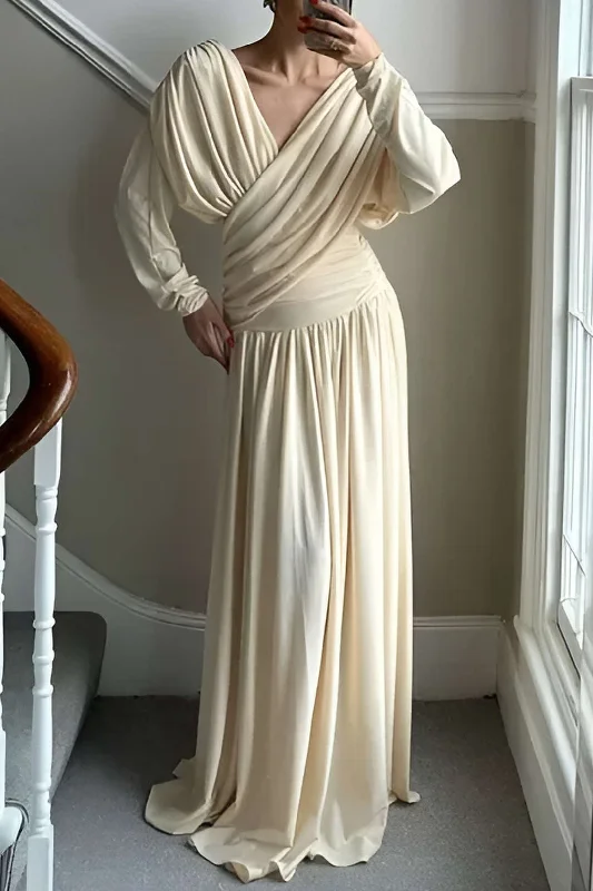 Cool Leather Maxi Dresses for a Rock - Chic StyleRuched Backless Maxi Dress