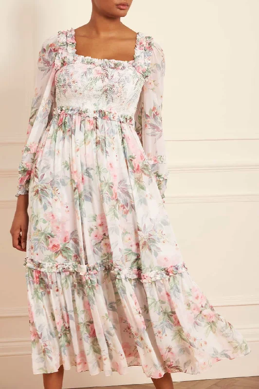 Maxi Dresses with Laser - Cut Patterns for a Modern LookParadise Garden Maria Chiffon Ankle Gown Maxi Dresses with Laser - Cut Patterns for a Modern LookParadise Garden Maria Chiffon Ankle Gown