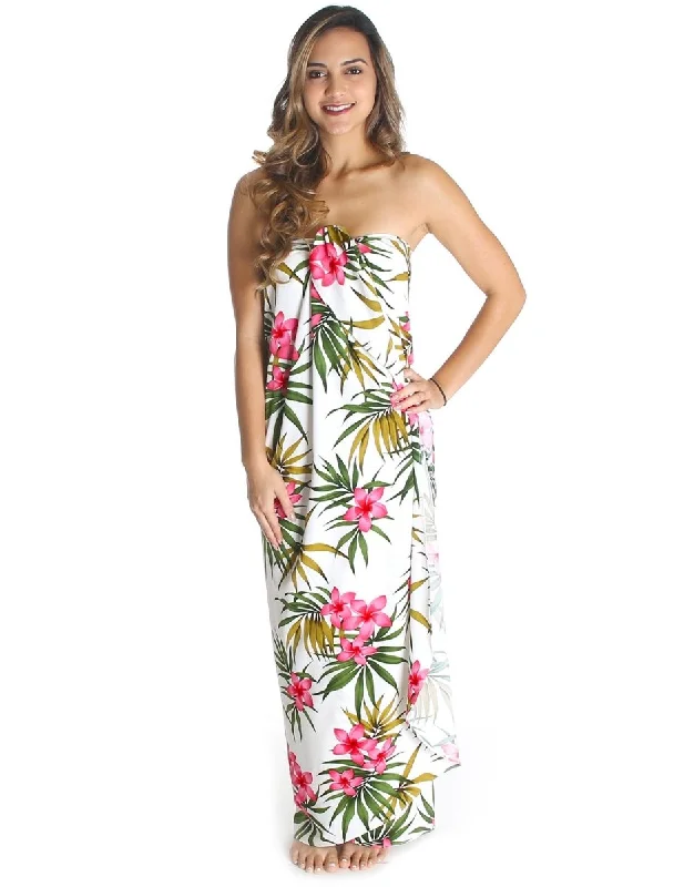 Maxi Dresses for Office - Appropriate Summer PartiesPlumeria Rain Full Size Large Sarong Cover-up Maxi Dresses for Office - Appropriate Summer PartiesPlumeria Rain Full Size Large Sarong Cover-up