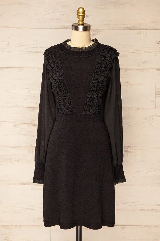 Maxi Dresses Embellished with Crystals for a Sparkling LookRakvere | Short Black Dress w/ Long Sleeves Maxi Dresses Embellished with Crystals for a Sparkling LookRakvere | Short Black Dress w/ Long Sleeves