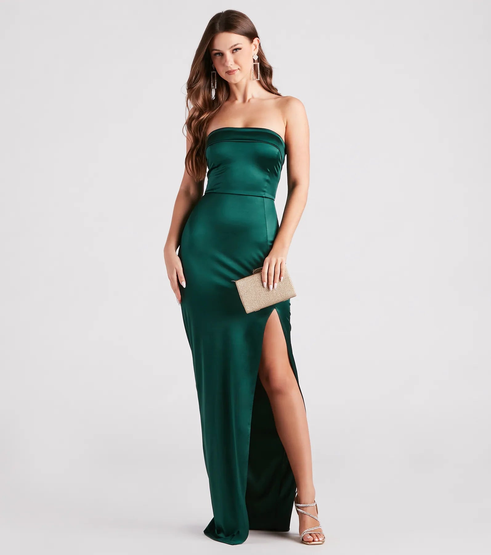 Maxi Dresses for Girlfriends' Get - togethersSofie Formal Satin Strapless Long Dress