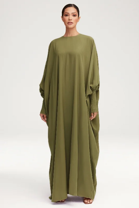 Maxi Dresses for Romantic Date NightsSuha Smocked Sleeve Kaftan - Olive