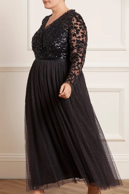 Maxi Dresses for Romantic Date NightsTempest V-Neck Bodice Ankle Gown
